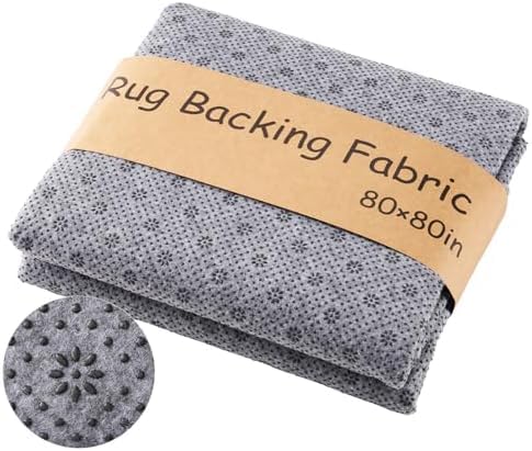 BESGEER 80×80 Inch Non-Slip Rug Backing Tufting Cloth - size: 6'8" x 6'8" (Rectangular)