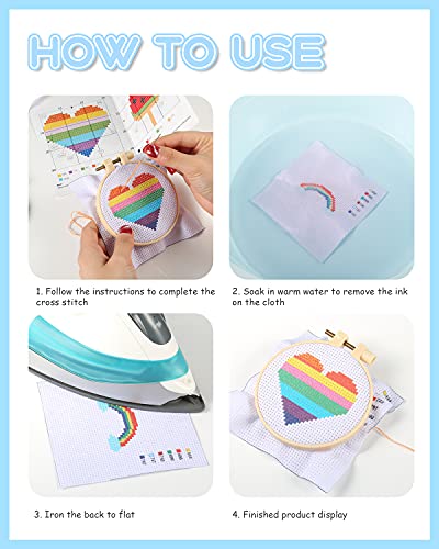 Pllieay Cross Stitch Beginner Kit for Kids 7-13 for Crafts, Christmas Gift