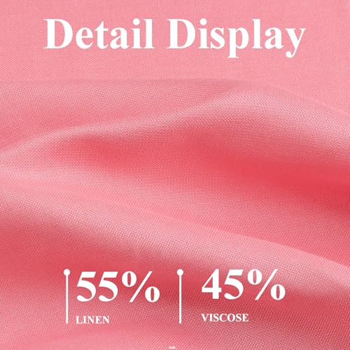 Linen Fabric | Soft, Breathable & Drapable Clothing Fabric | 55% Linen, 45% Viscose | for Dresses, Shirts, Skirts, Needlework, Lining (Dusty Pink, 1 Yard) - color: Dusty Pink, size: 1 yard