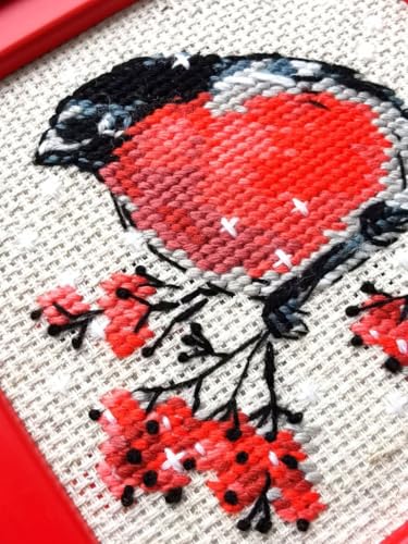 RIOLIS 2132 Winter Guest Counted Cross Stitch Kit 4 x 4 in - style: Winter Guest 2132