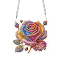 JISHSHAY Diamond Painting Pendant Flower Diamond Art Hanging Ornament Rose Gem Art Window Hanging Gem Painting Wind Chimes Mosaic Kits for Adults Windchimes Embroidery Suncatchers Sun Catchers - color: Flower 2
