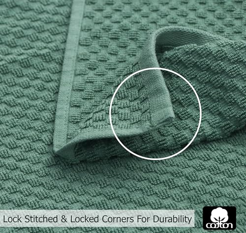COTTON CRAFT Amazing Kitchen Towels - 8 Pack 100% Cotton Waffle Terry Towel - color: Seafoam, size: 8 Pack