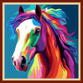 Funchey Stamped Cross Stitch Kits, DIY Cross Stitch Pattern for Adults Beginners Needlepoint Kits Embroidery Kit Arts and Crafts 11CT&Colorful Steed 18x18 inchs - color: HandicraftColor01