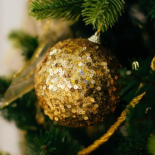 NACHLYNN 16800 Pcs 6MM Bulk Loose Sequins Gold Rainbow Round Cup Sequins Flat Beads Round with Holes for DIY Crafts Sewing Wedding Christmas Jewelry Making Nail Arts Crafts - color: Gold