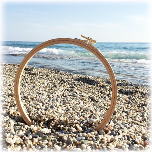 Nurge 3 Pcs 5 Inch Premium Beech Wood Gold Clasp Embroidery Hoop 8mm Thickness (130mm = 5.11" ~ Approx 5") (100-2 * 3pcs) - style: 3 Pcs * 5"