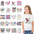 Dtf Transfers Ready to Press - 20Pcs Fight Cancer Iron on Transfers Cancer Awareness Iron on Decals Cancer Warrior Victim Heat Transfer Vinyl Stickers for Clothing Pillows Bag DIY Crafts - color: Fight Cancer