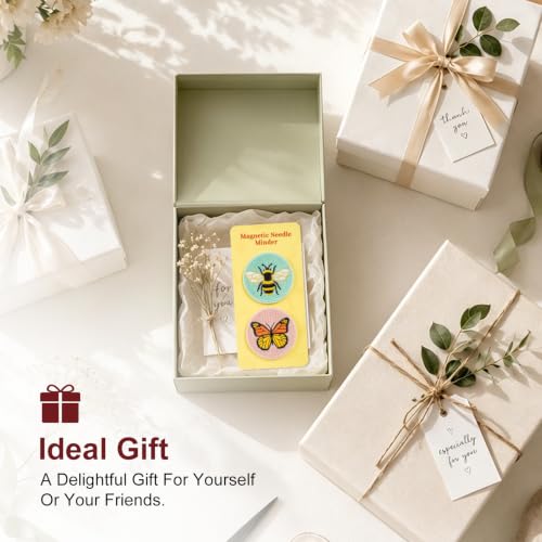 YUOROS Magnetic Needle Minder for Keeping Sewing - color: Butterfly & Bee
