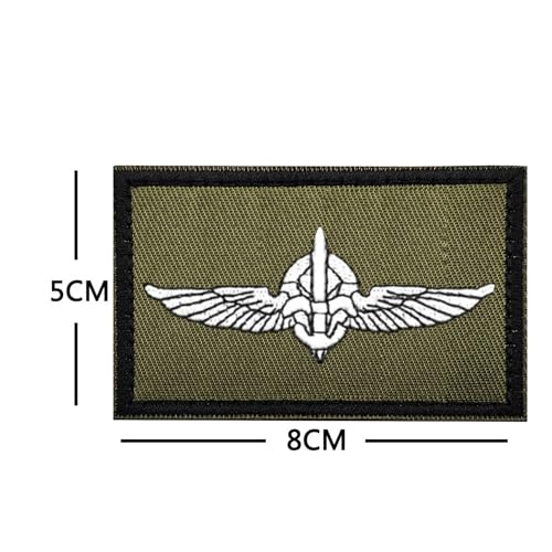 Israel Defense Forces Collection Embroidered Patches Appliques, Tactical Combat Armband Badges with Hook and Loop Fastener Backing, 20-Pack - color: color_t