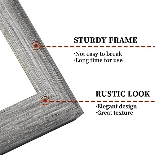 AEVETE Picture Frame 5x7 Gray Photo Frames Rustic for Wall and Desk - color: Rustic Gray, size: 5x7