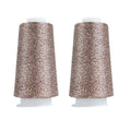 Truevalue 2 Balls Accessory Lurex Yarn, Shining Glitter Metallic Knitting-in Yarn, Sparkle Thread for Knitting and Crochet Sweater Shawl 5000 Yards (Brown Gold) - color: Brown Gold