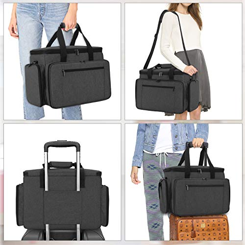 LUXJA Sewing Machine Case with Removable Padding Pad, Black - color: Black, style: Sewing Machine Bag