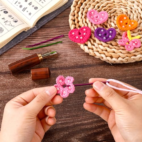 17pcs Large Eye Sewing Needles Kit, Stainless Steel Large-Eye Blunt & Bent Tapestry Darning Needle Sharp Tapestry Hand Yarn Knitting Embroidery Needles Supplies with Wooden Case for Crochet Projects