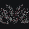 NBEADS Flower Pattern Rhinestone Iron on Hotfix, Heat Transfer Decal Bling Rhinestone Sticker Heat Transfer Patch Clothing Repair Applique for T-Shirt Clothing Pants Bags, 11.7x8.3 - color: Flower