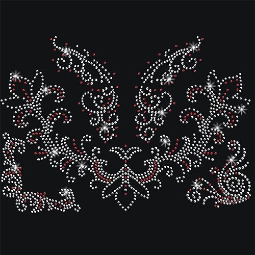 NBEADS Flower Pattern Rhinestone Iron on Hotfix, Heat Transfer Decal Bling Rhinestone Sticker Heat Transfer Patch Clothing Repair Applique for T-Shirt Clothing Pants Bags, 11.7x8.3 - color: Flower