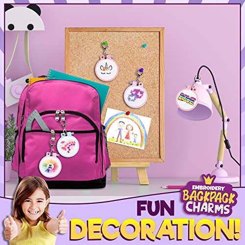 CRAFTILOO Embroidery Kit for Kids - 5 Stamped Beginner Needlepoint Projects - color: 5 Embroidery kit
