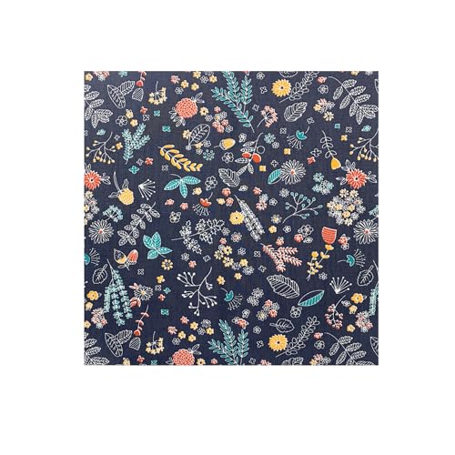 10Pcs Cotton Fabric Squares Bundles 25 x 25 cm Floral Patterns Printed Fabric Patchwork Craft Cloths for Sewing Quilting DIY Needlework Decoration Scrapbooking Handwork (Grey)