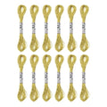 PATIKIL 12 Skeins Embroidery Floss, Metallic Embroidery Thread Nylon Threads Bracelets String for Cross-Stitch Hand Embroidery, Gold Tone - color: Gold Tone