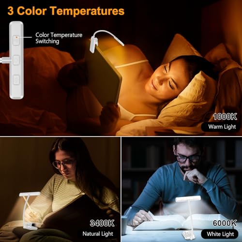 Gritin 19 LED Rechargeable Book Light for Reading in Bed - color: White