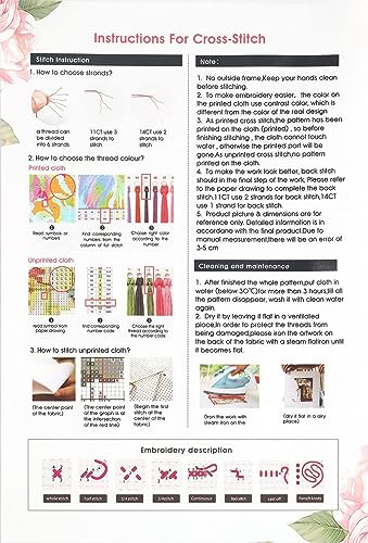 WUSARPLY Starry Night Stamped Cross Stitch Kits for Beginners Adults - color: J071