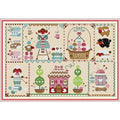 Howie's Needlepoint Cross Stitch Kits, 11CT Pre-Printed Pattern Needlepoint Kits, Full Range of Stamped Starter Kits (Weave Girl, 26 x 18 Inch) - color: Weave Girl