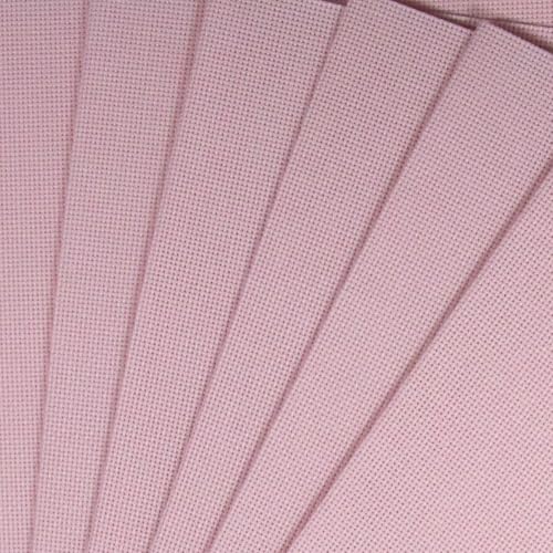 KCS 4/6 pc of 12" x 18"(30cmx45cm) 18CT Counted Cotton Aida Cloth Cross Stitch Fabric (6 pc, Pink) - color: Pink, size: 6 pc