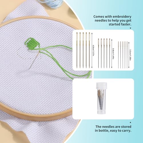 Embroidery Thread,100 Skeins Multicolor Embroidery Floss, Embroidery String for Bracelet Making,Hand Sewing Needle for Embroidery - color: Multicolor