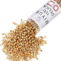 Miyuki Delica Seed Beads - color: DB0410 - Galvanized Yellow Gold Dyed