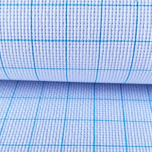 16 Count White Aida Cotton Embroidery Fabric with Washable Grid Lines, 16 Holes Per Inch, Perfect for Cross Stitch and Needlework (29" W x 39" L) - size: 29"W x 39"L