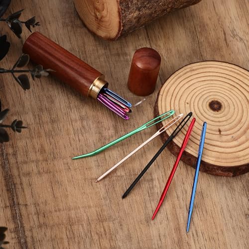 Large Eye Sewing Needles Set, Yarn Sewing Needle Sharp Tapestry Needles Tapestry Needle Bent Needles Hand Knitting Needles Bent Tip Yarn Needles for Hand Knitting