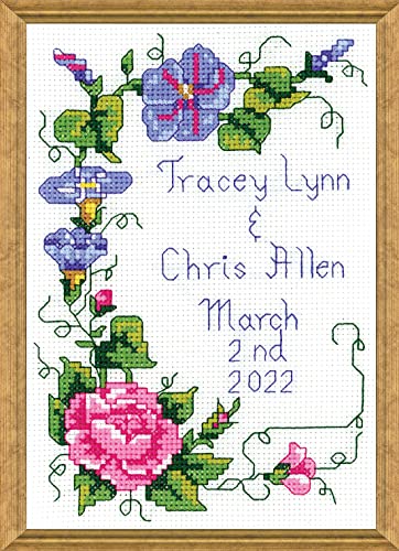 Janlynn Mini Counted Cross Stitch Kit 5"X7" - Wedding Floral (14 Count)