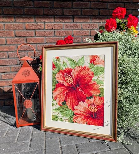 RIOLIS 1967 Hibiscus Counted Cross Stitch Kit 15.75 x 19.75 in