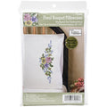 Design Works Crafts Stamped for Embroidery Floral Bouquet Pillowcases (Set of 2), 20 by 30"