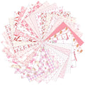 Tatuo 30 Pcs Pink Bow Quilting Cotton Fabric 10" for Sewing Crafts