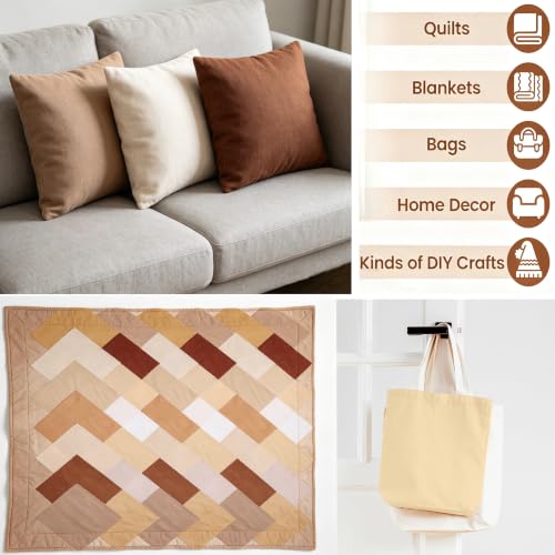 Nodsaw 14 Pcs Fall Solids Cotton Fat Quarters Fabric Bundles 18 x 22 Inch - color: Fall Harvest, size: 18 inch x 22 inch Fat Quarters