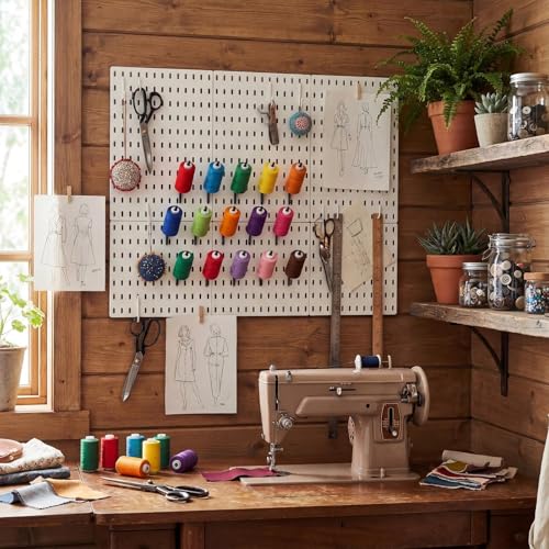 Geelin 20 Pcs Black Pegboard 45° Spool Hooks Pegboard Accessories - color: Black
