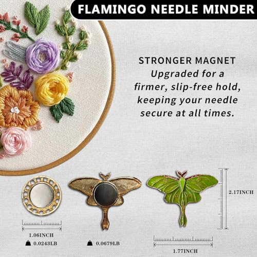 Magnetic Needle Minder Magnet Embroidery Accessories and Supplies Embroidery Needle Holder Cross Stitch Holder Needlework Supplies (Green Butterfly) - size: green butterfly