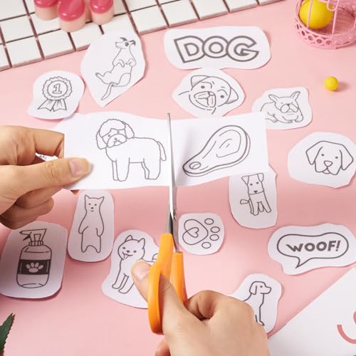 Magibeads 68 Patterns Dog Water Soluble Embroidery Patterns Puppy Paw Print Cartoon Animal Pet Stick and Stitch Transfer Embroidery Paper for Hand Sewing Beginners Starter Adult - color: Dog