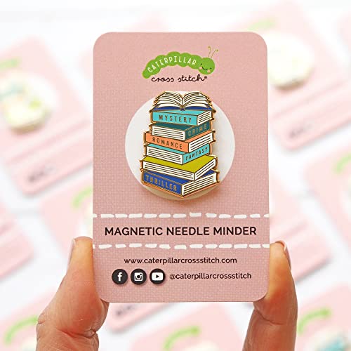 KEERCIGA Caterpillar Cross Stitch Needle Minder - Books for Cross Stitch, Sewing, Embroidery and Needlework Accessories, Enamel and Magnetic