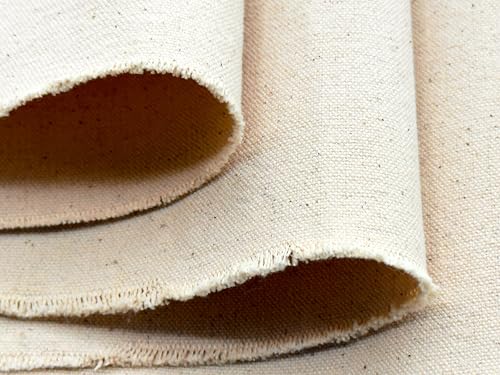 Eovea | Canvas Fabric | Cotton Duck | 100% Cotton | 10oz Heavy Weight | 60" Wide | Upholstery, Aprons, Cushion Covers, Drop Cloths, Backings (10oz, 1 Yard) - color: 10oz Natural, size: 1 Yard