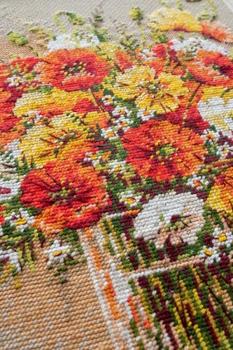 RIOLIS 2306 Field Poppies Counted Cross Stitch Kit 9.5 x 11.75 in - style: Field Poppies 2306