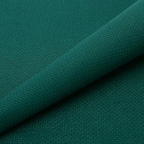 Aida Cloth 14 Count Cross Stitch Fabric,20×60inch (14CT,Dark Green) - color: Dark Green, size: 14CT