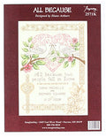 M & R Technologies Wedding Record Counted Cross Stitch, Beige