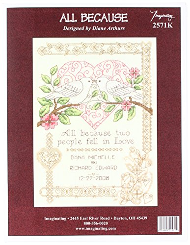 M & R Technologies Wedding Record Counted Cross Stitch, Beige