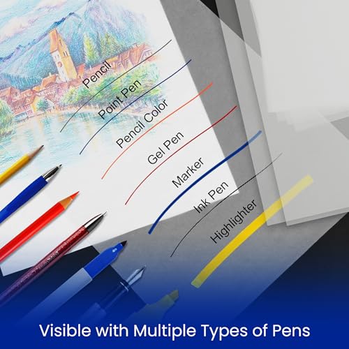 Tracing Paper 8.5x11 in, 50 Sheets, Transparent Sketch Paper 63gsm - size: 8.5" x 11" (50 Sheet)