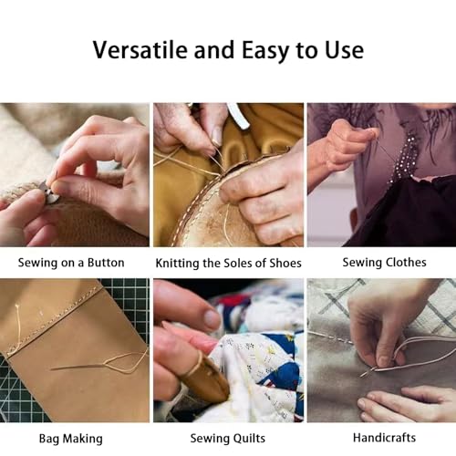 Wooden Portable Sewing Needle Storage Case with 12 Needles