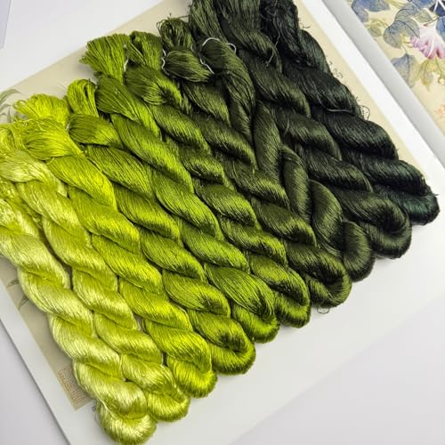 100% Mulberry Silk Embroidery Thread 10 Colors 110m Each (44) - color: 44