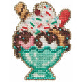 Mill Hill Ice Cream Sundae Beaded Counted Cross Stitch Ornament Kit 2024 Spring Bouquet MH182414