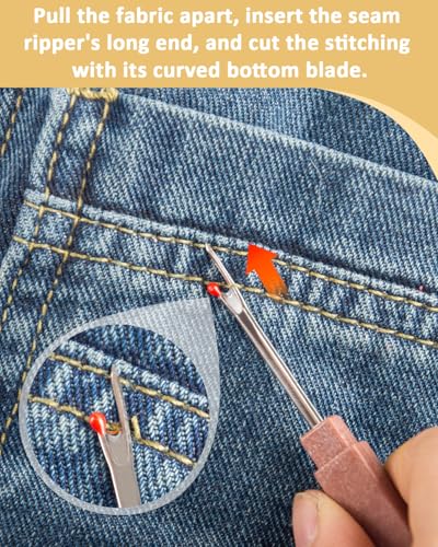 36 Pcs Sewing Tool Set, Premium Big Eye Steel Needles, Threader, Thimble, Seam Ripper & Threads Complete Needle Repair Kit for Hand Sewing