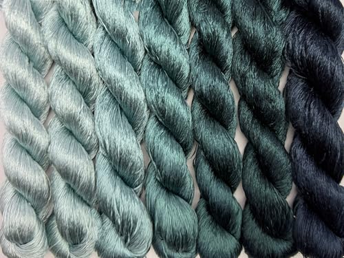 100% Mulberry Silk Embroidery Thread 7 Colors 110m Each (49 - color: C49