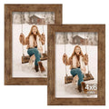 TOFOREVO 4x6 Picture Frames Set of 2, Rustic Brown - color: Rustic Wood, size: 4x6